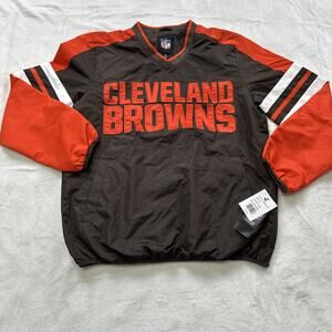 G-III Cleveland Browns Windbreaker‎ Pullover Mens SMALL Embroidered Mesh Lined